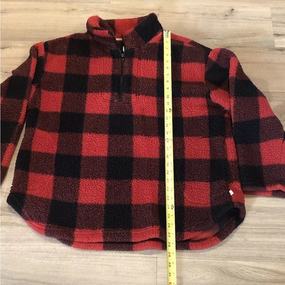 Koolaburra by UGG Women's XL Thick Fleece Pull-over Red/Black Plaid Mock Neck - Picture 9 of 13